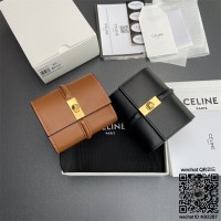 스몰 16 3단 지갑 - 새틴 카프스킨