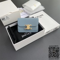 셀린느 CELINE 트리옹프 플랩 카드 지갑 - 샤이니 카프스킨 10I583