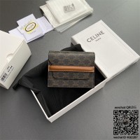 셀린느 CELINE 명함 지갑 - 트리옹프 캔버스 & 램스킨 10E242