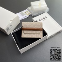 셀린느 CELINE 명함 지갑 - 트리옹프 캔버스 & 램스킨 10E242