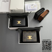 셀린느 CELINE 트리옹프 명함 지갑 - 트리옹프 캔버스 & 램스킨 10M123