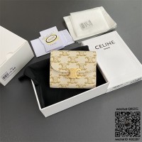 셀린느 CELINE 트리옹프 플랩 지갑 - 트리옹프 캔버스 10D782