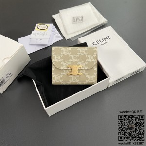 셀린느 CELINE 트리옹프 플랩 지갑 - 트리옹프 캔버스 10D782