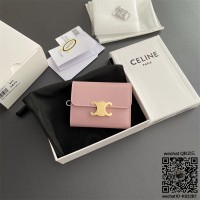 셀린느 CELINE 트리옹프 동전 컴팩트 지갑 - 샤이니 카프스킨 10l653