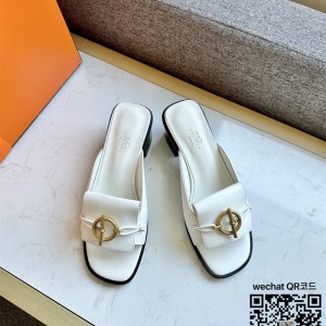 에르메스 HERMES 힐 샌들 슬리퍼