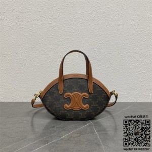 셀린느 CELINE  오벌 백 - 트리옹프 캔버스 & 카프스킨 122262