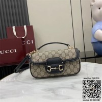 구찌 홀스빗 1955 소프트 스몰 탑 핸들백 815206