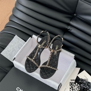 샤넬 힐 샌들 슬리퍼