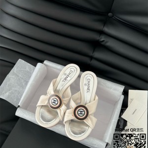 샤넬 힐 샌들 슬리퍼