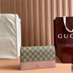 구찌 GUCCI GG 마몽체인 달린 바이컬러 지갑 크로스백 497985