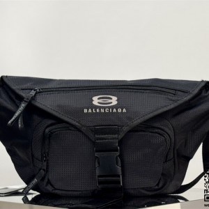 발렌시아가 남성 유니티 라지 벨트백 블랙