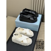 프라다 힐 샌들 슬리퍼