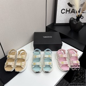 샤넬 힐 샌들 슬리퍼