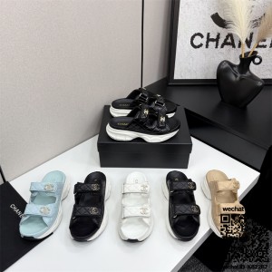 샤넬 힐 샌들 슬리퍼