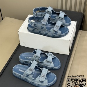 샤넬 힐 샌들 슬리퍼