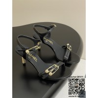 샤넬  힐 샌들 슬리퍼