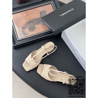 샤넬  힐 샌들 슬리퍼