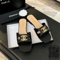 샤넬  힐 샌들 슬리퍼