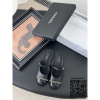 샤넬 힐 샌들 슬리퍼