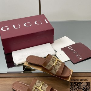 구찌 힐 샌들 슬리퍼