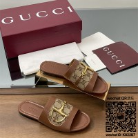 구찌 힐 샌들 슬리퍼