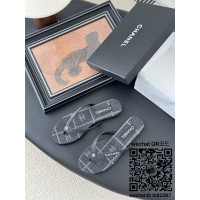 샤넬 힐 샌들 슬리퍼