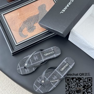 샤넬 힐 샌들 슬리퍼