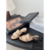 샤넬 힐 샌들 슬리퍼