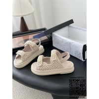 샤넬 힐 샌들 슬리퍼