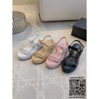 샤넬  힐 샌들 슬리퍼