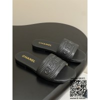 샤넬  힐 샌들 슬리퍼