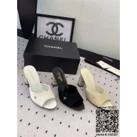 샤넬  힐 샌들 슬리퍼