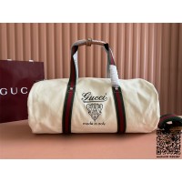 구찌 남자 라지 프린트 캔버스 더플백 816866