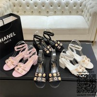 샤넬 힐 샌들 슬리퍼