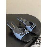 미우미우 힐 샌들 슬리퍼