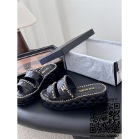 샤넬 힐 샌들 슬리퍼