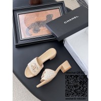 샤넬 힐 샌들 슬리퍼