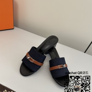 에르메스  힐 샌들 슬리퍼