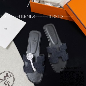 에르메스 힐 샌들 슬리퍼