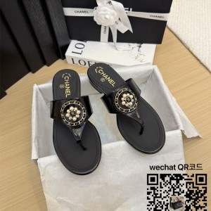 샤넬 힐 샌들 슬리퍼