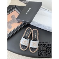 샤넬 힐 샌들 슬리퍼