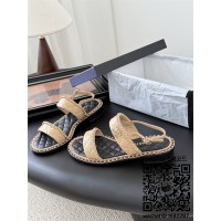 샤넬 힐 샌들 슬리퍼