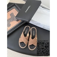 샤넬 힐 샌들 슬리퍼