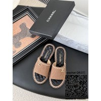 샤넬 힐 샌들 슬리퍼