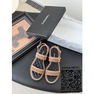 샤넬 힐 샌들 슬리퍼