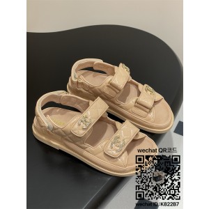 샤넬 힐 샌들 슬리퍼