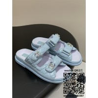 샤넬 힐 샌들 슬리퍼