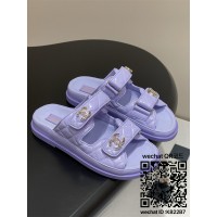 샤넬 힐 샌들 슬리퍼