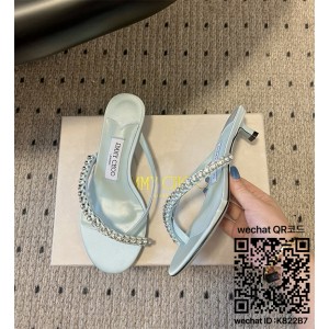 지미추 힐 샌들 슬리퍼