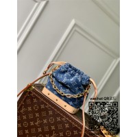 루이비통 나노 노에 데님 블루 M83043